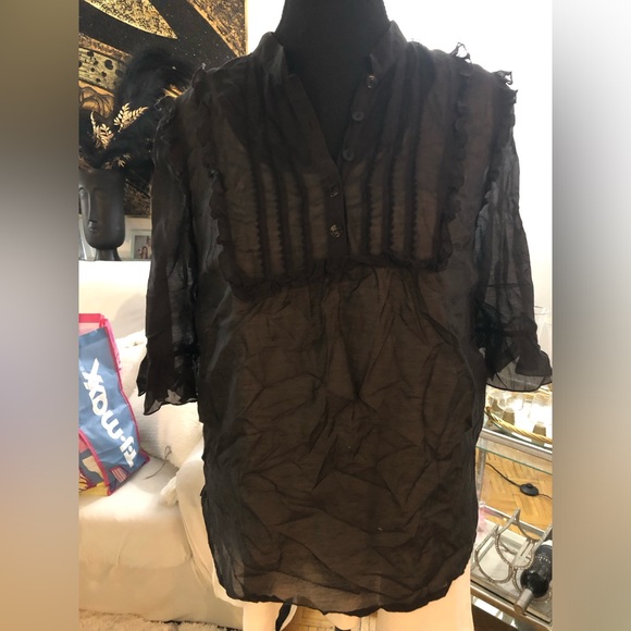 Juicy Couture sheer ruffled blouse - Picture 5 of 5